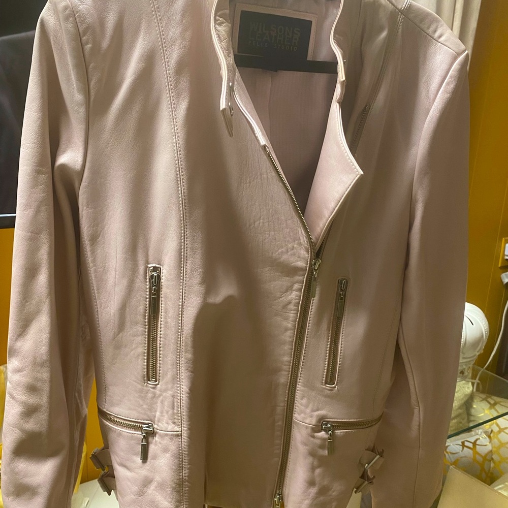 Pink lambskin leather jacket Pelle Studio